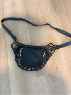 Leather studded  crossbody